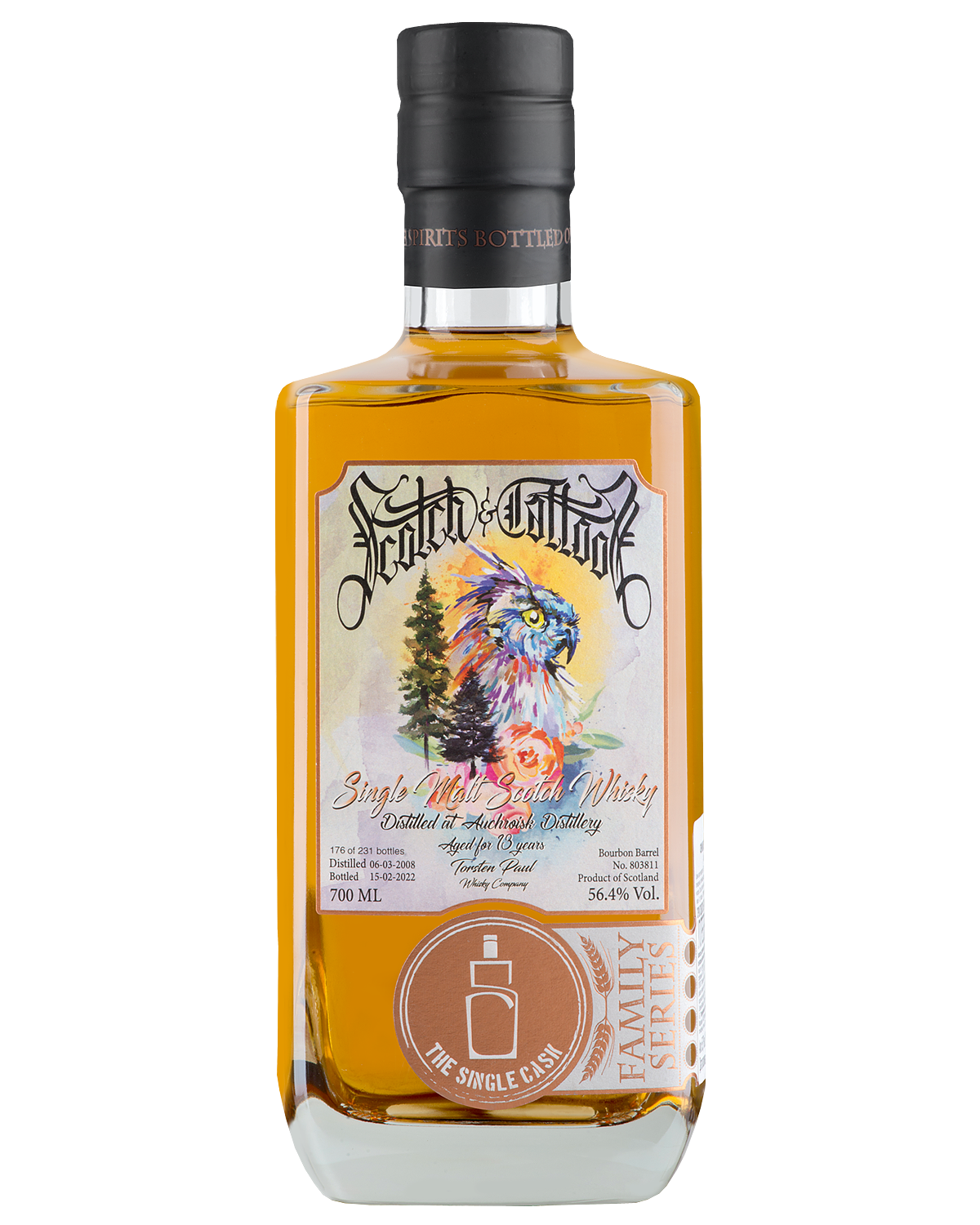 Виски Scotch & Tattoos  Auchroisk Cask №803811 13 Years Old  700 мл 