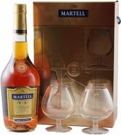 Коньяк Martell VS, with 2-glass box,  Мартель ВС, в коробке с 2-м