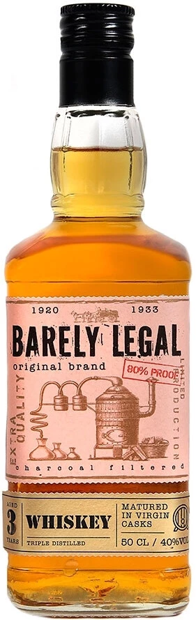 Виски Barely Legal   3  Years Old  500 мл