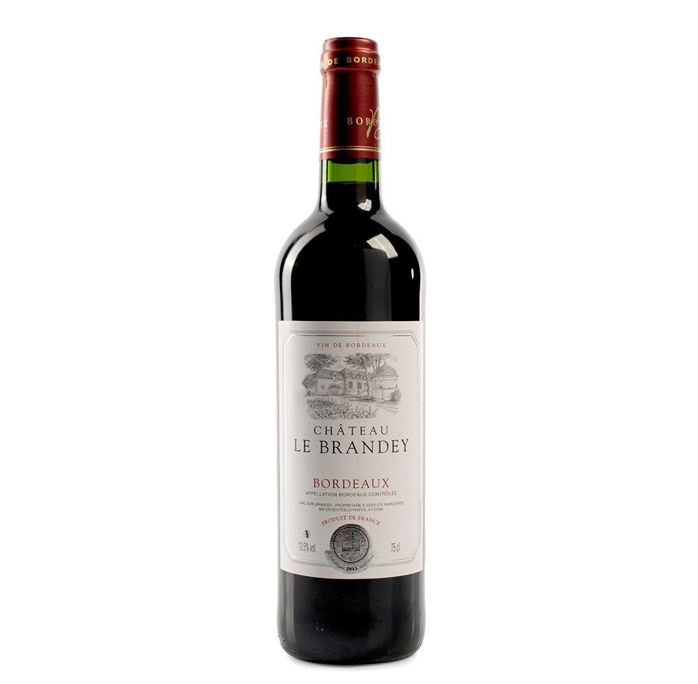 Вино французское красное AOC Bordeaux Chateau Le Brandey EARL Sepe - Brandey Шато де Брандей 2014 750 мл