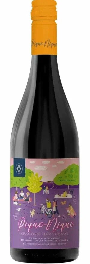 Вино Альма Валлей Пикник красное полусухое 750 мл