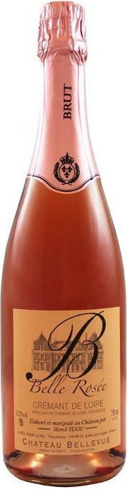 Игристое вино   Chateau de Bellevue  Brut  Rose Cremant de Loire   750 мл