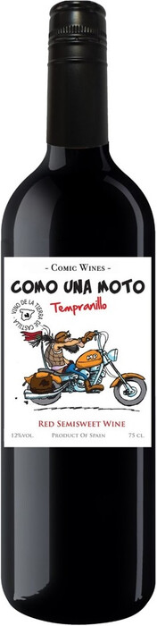 Вино  Como Una Moto Tempranillo Semisweet  Комо Уна Мото Темпранильо Полусладкое 2019 750 мл