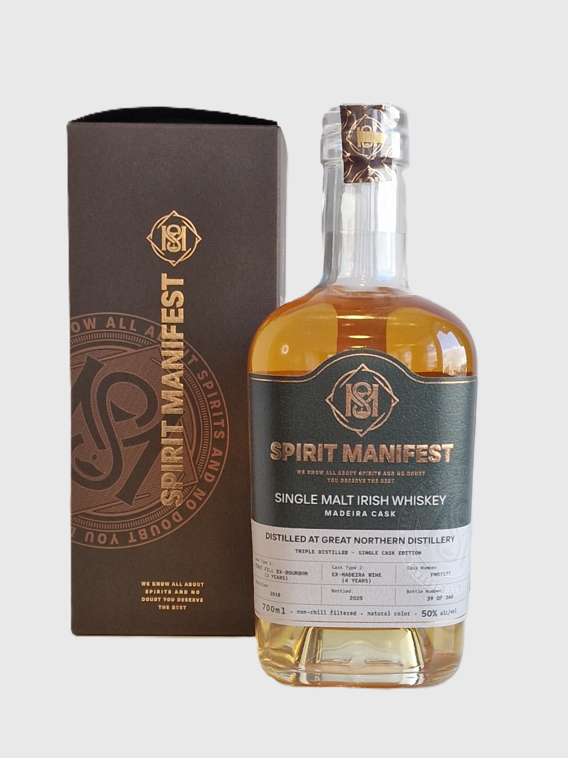 Виски  Spirit Manifest Irish Single Malt Madeira Cask   700 мл  50%