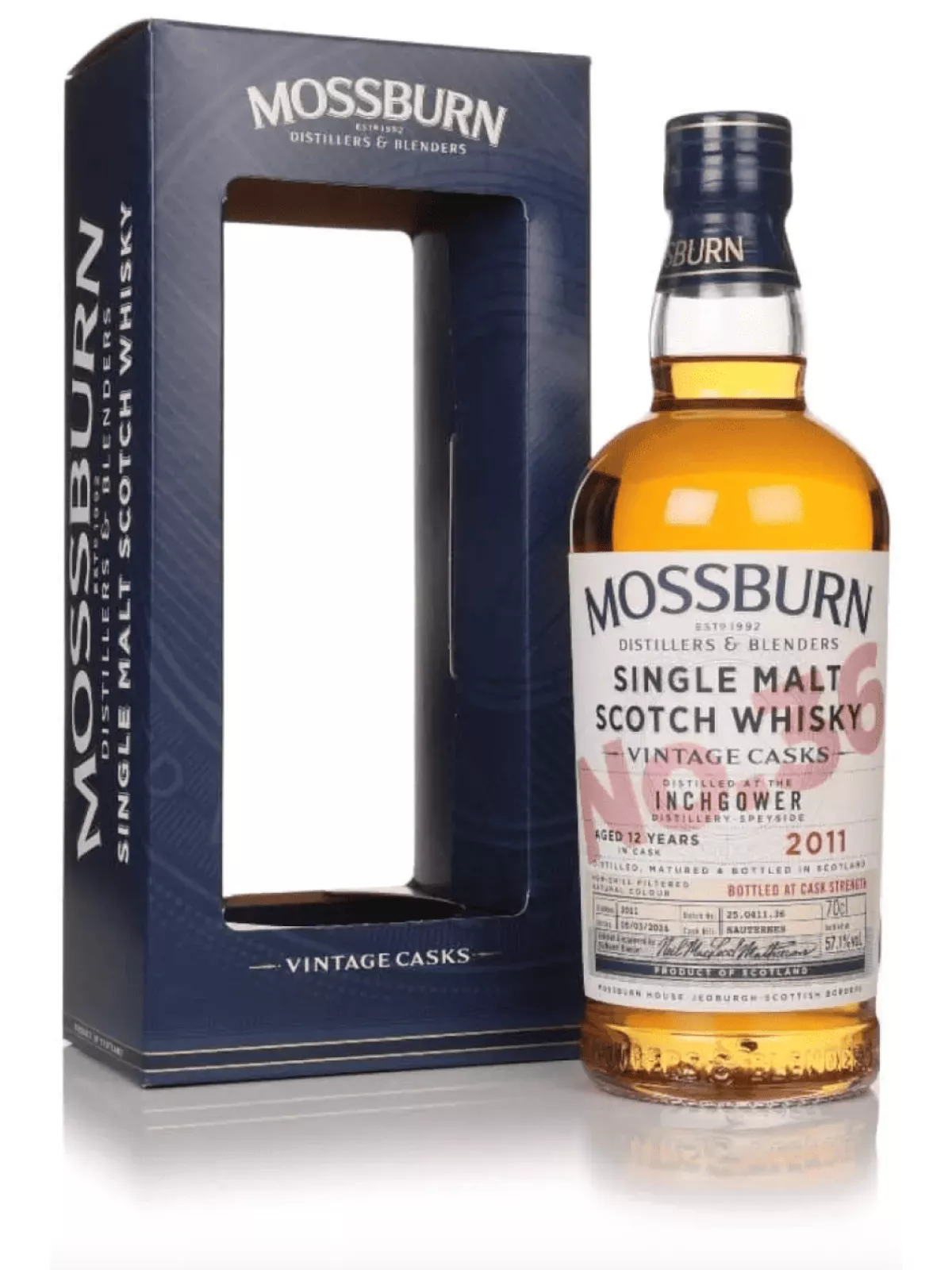 Виски Mossburn Inchgower 12 Years Old Vintage Casks gift box  700 мл