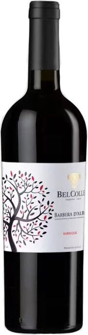 Вино Bel Colle, Barbera d'Alba DOC Barrique  2019 750 мл 14,5%