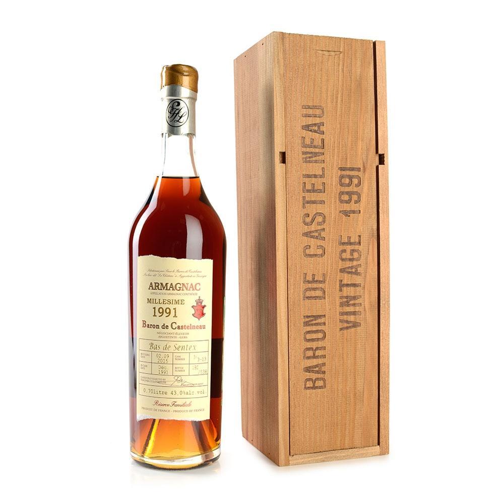 Арманьяк  Armagnac Baron de Castelneau  1991 700 мл