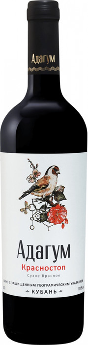 Вино Адагум  Красностоп  Кубань ЗГУ красное сухое 750  мл