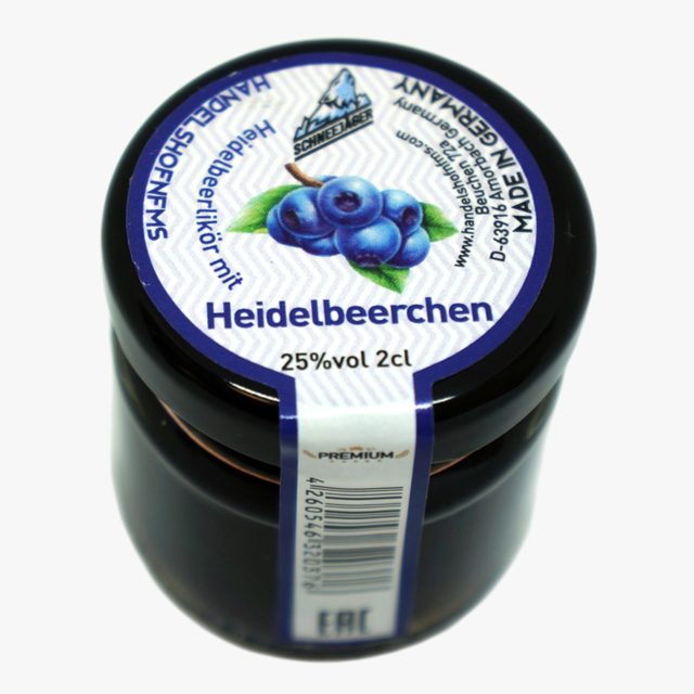 Ликер Schnee Jager Шнее Егер Черника с кусочками черники 20 мл