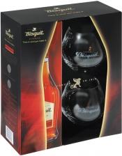Коньяк Bisquit Classique VS gift set with 2 glasses Бисквит Классик ВС подарочный набор с двумя бокалами 700 мл