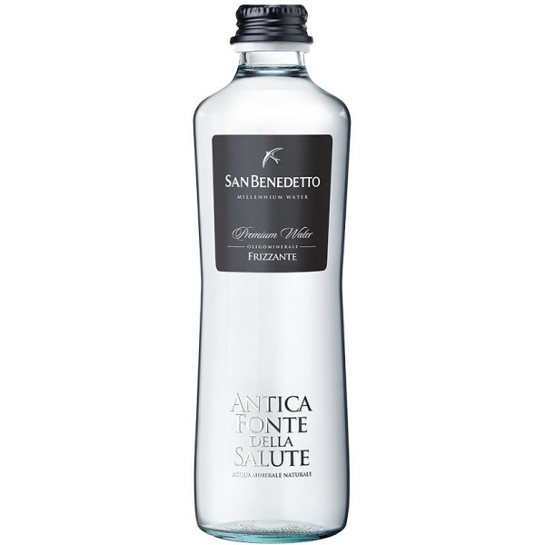 Вода Benedetto Antica Fonte Sparkling Сан Бенедетто Антика Фонте газированная в стеклянной бутылке 330 мл