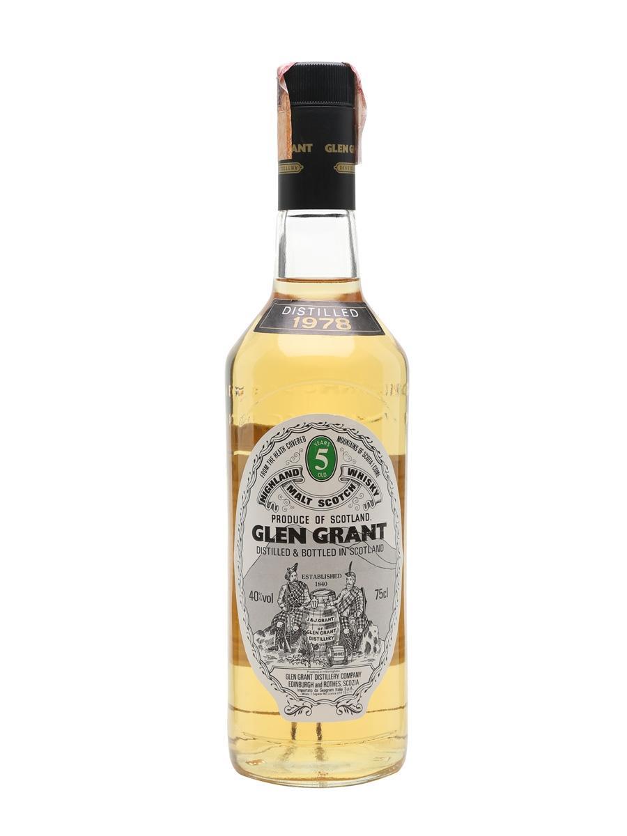 Виски Glen Grant, Глен Грант, 1978, botlled for Seagram 40% 75cl. black cup