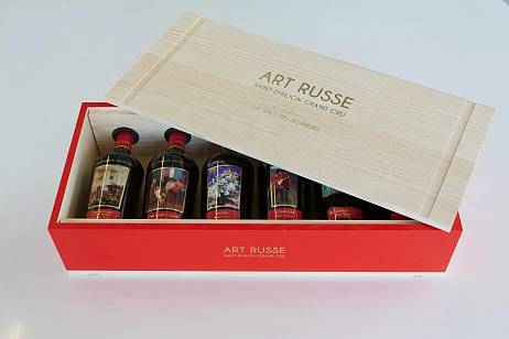 Подарочный набор  Art Russe Château La Grace Dieu des Prieurs  Saint-Emilion Gran Cru Арт Рюсс Шато ля Грас Дьё де Приёр Сент-Эмильон Гран Крю   750 мл (в коробке 6 шт, цена за 1 шт)
