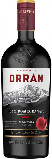Вино   Orran Pomegranate  Semisweet Орран  гранатовое  полусладкое   750 мл