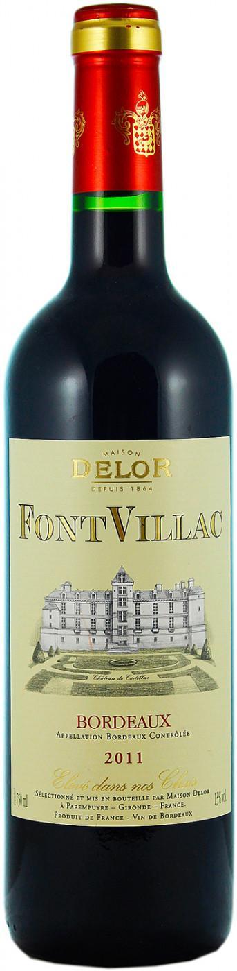 Вино Maison Delor FontVillac  Red Sec Bordeaux AOC ФонВийак  красное сухое 2011 750 мл