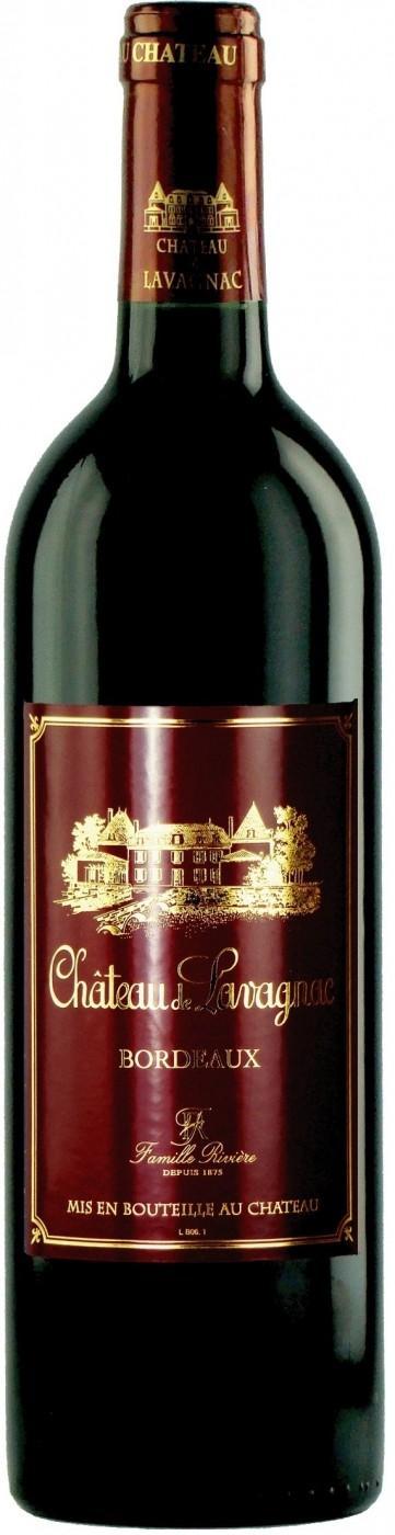 Вино Chateau de Lavagnac Bordeaux AOC  2015 750 мл
