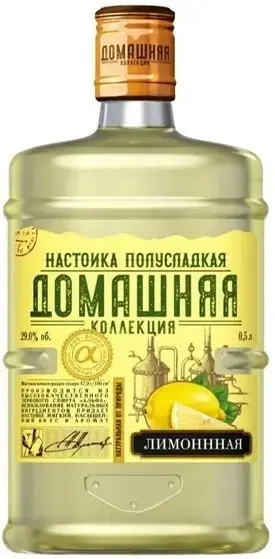 Настойка сладкая Домашняя Коллекция Лимонная  500 мл