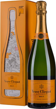 Шампанское Veuve Clicquot Brut gift box with Colouring Poster  Вдова Кли