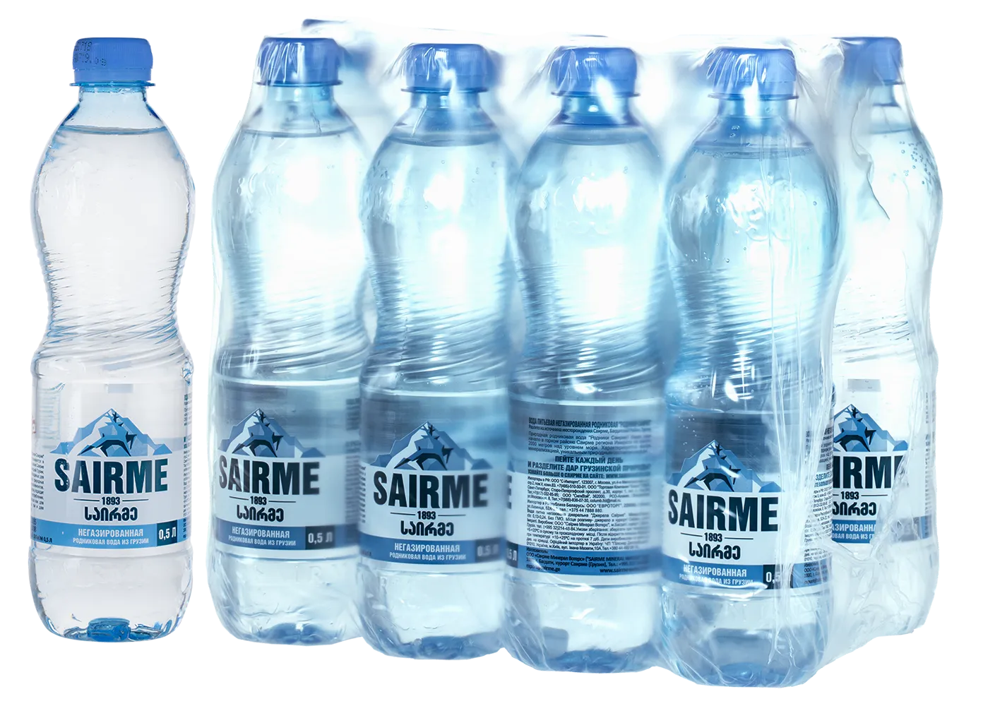 Вода Вода негазированная Sairme ПЭТ 12 шт  500 мл