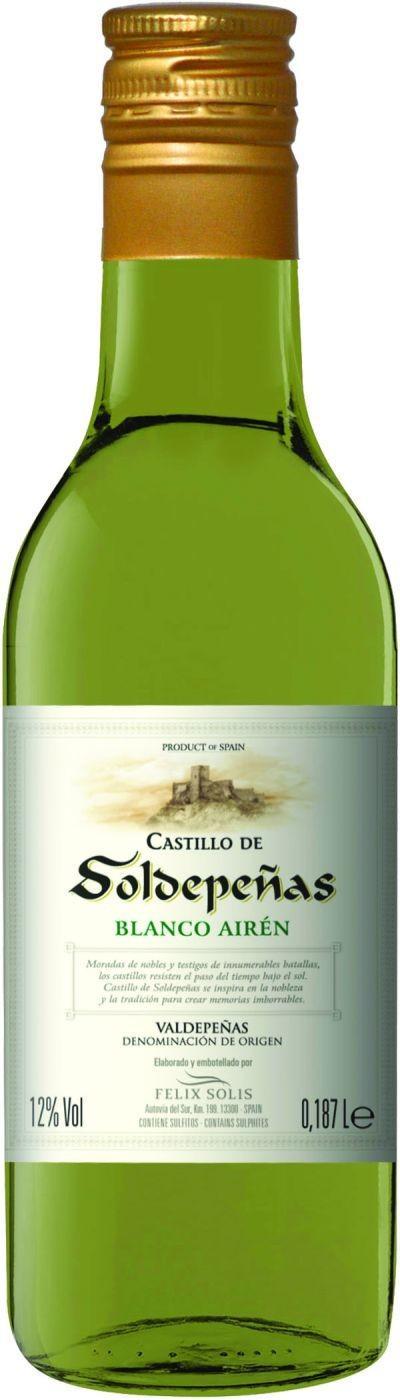 Вино Felix Solis Castillo de Soldepenas Airen Valdepenas DO Кастильо де Сольдепеньяс Айрен 2016 187 мл
