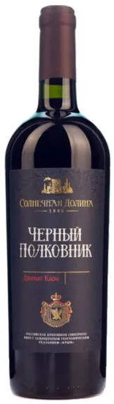 Вино Солнечная Долина Черный Полковник  2020  750  мл