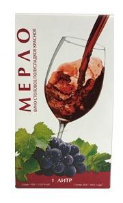 Вино столовое "Мерло" красное п/сладкоее Tetra-pak 1л