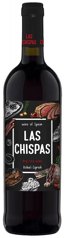 Вино  Las Chispas  Bobal-Syrah    2020  750 мл 12,5 %