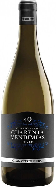 Вино Cuatro Rayas  Cuarenta Vendimias  Cuvee, Rueda DO 2021 750 мл  12,5 %
