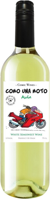 Вино  Como Una Moto  Airen Semisweet  Комо Уна Мото Айрен Полусладкое 2020 750 мл