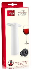 Вакуумный насос VacuVin Wine Saver Giftpack White (1 pump, 2 st.), цвет: белый, подарочная коробка (1 насос+2 пробки)