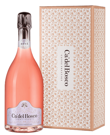 Вино Franciacorta Rose DOCG  Cuvee Prestige gift in box Франчакорта Розе Кюве Престиж в подарочной упаковке 750 мл