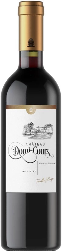 Вино Chateau Domi-Cours Bordeaux Superieur AOC  2018  750 мл