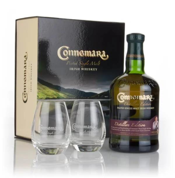 Виски  Connemara Distillers Edition    gift   box    with 2x Glasses  700 мл  43 %