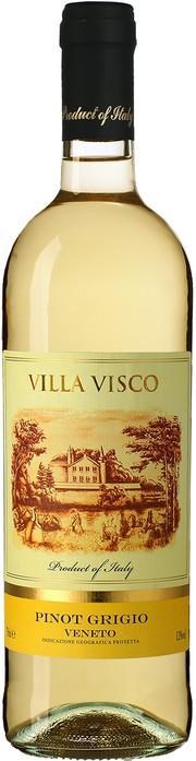 Вино  Villa Visco  Pinot Grigio Veneto IGP  Вилла Виско  Пино Гриджио 2016 750 мл
