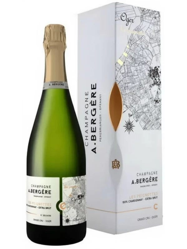 Шампанское A. Bergere Les Peignottes Grand Cru Oger Extra Brut gift box  2018  750 мл