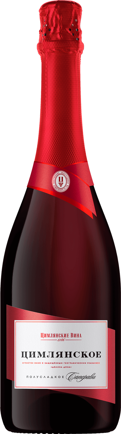 Игристое вино Tsymlyanskoe Saperavi Red semi-sweet  750 мл