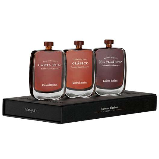 Набор бренди  хересный  Collection 3 Cardenal Mendoza  Solera Gran Reserva 100 мл , Solera Gran Reserva Carta Real 100 мл, Solera Gran Reserva Non Plus Ultra 100 мл