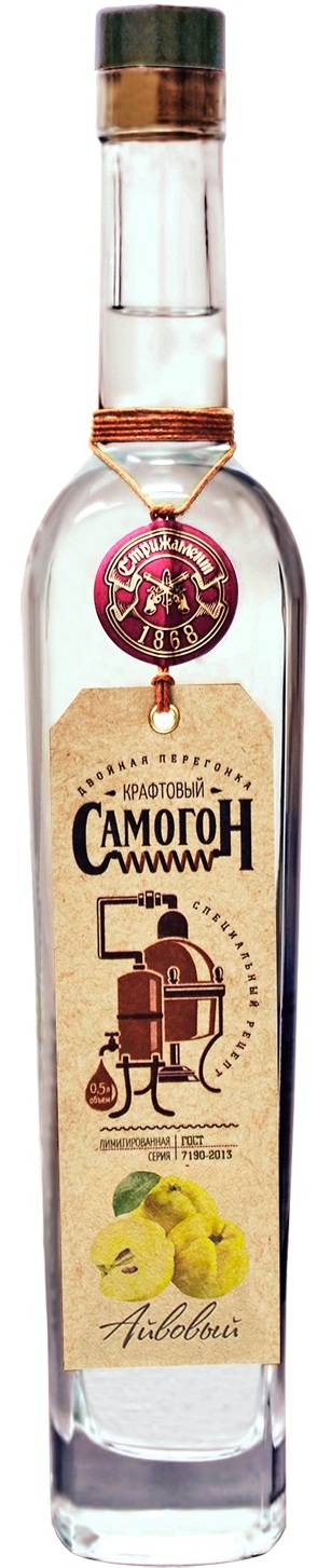 Настойка Стрижамент Самогон крафтовый Айвовый 500 мл