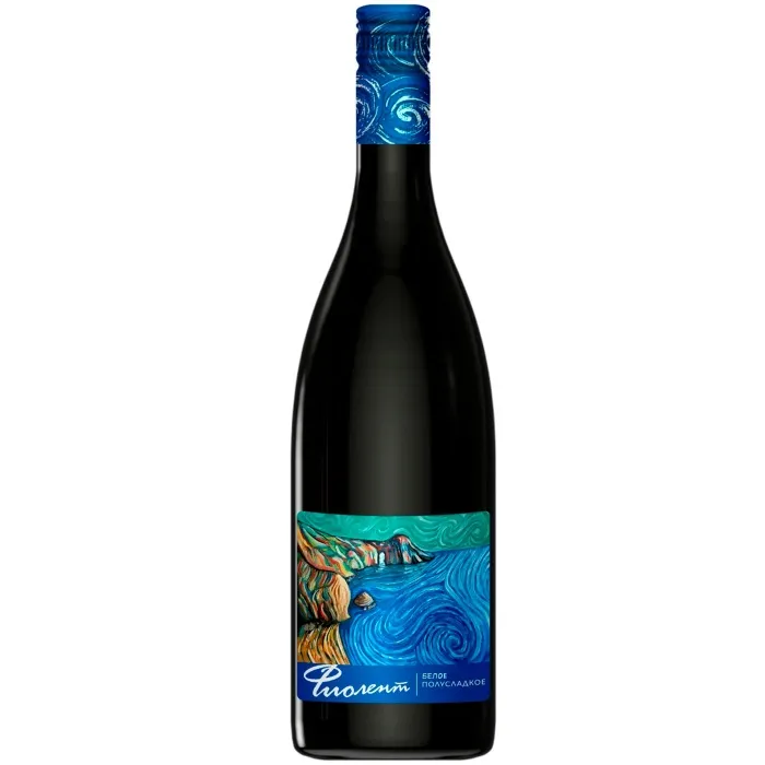 Вино  Фиолент Шардоне-Кокур белое полусладкое   2024  750 мл 12,1%