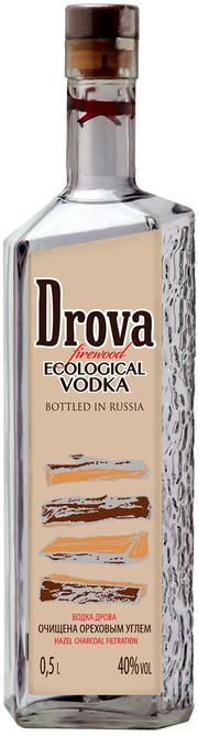 Водка Дрова Очищена ореховым углем 500 мл