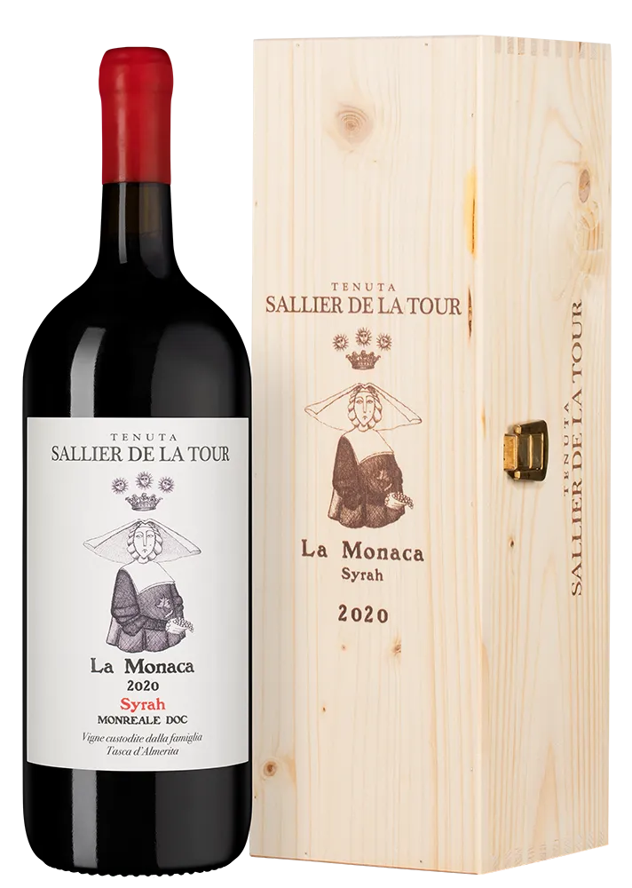 Вино Tasca d'Almerita Sicila Tenuta Sallier de La Tour Syrah La Monaca gift box  2020  1,5 л