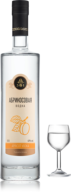 Водка АБРИКОСОВАЯ ТМ А301,  алк.40% 500 мл