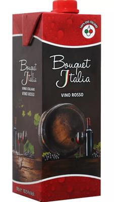 Вино  Bouquet Italia Tetra Pak  Букет Италия красное сухое  1000 мл