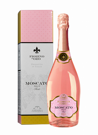 Игристое вино Abbazia Fiorino d`Oro Moscato Rose gift box  750 мл