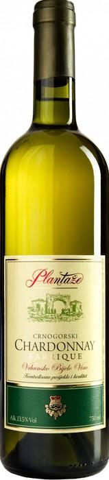 Вино Plantaze Chardonnay Barrique Плантаже Шардоне Баррик Белое Сухое 750 мл