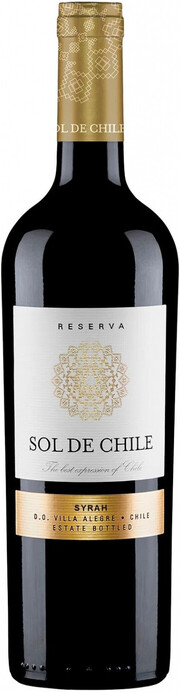 Вино Sol de Chile Syrah Reserva  Соль де Чили Сира Ресерва 2017 750 мл