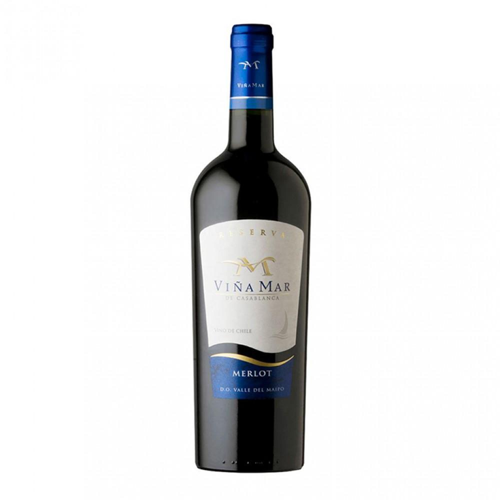 Вино  Vina del Mar de Casablanca Reserva  Merlot  Винья Мар де Касабланка  Резерва  Мерло 2017 750 мл