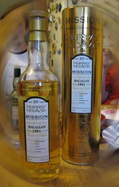 Виски Murray McDavid, Macallan, Маккалан, 1989,  cask Bourbon-Port 46% 70cl  bottle one of 900 туба