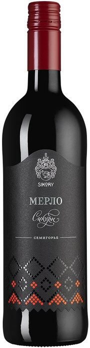 Вино Имение Сикоры  Мерло    Сикоры  красное сухое  2018  750 мл