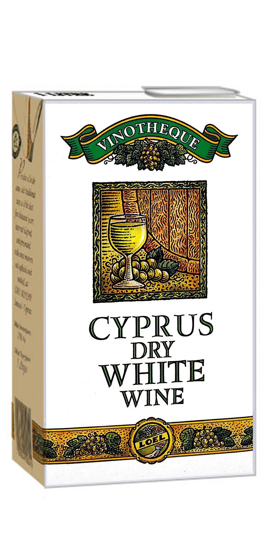 Вино LOEL LTD, «VINOTHEQUE» DRY WHITE WINE, ЛОЕЛ, "ВИНОТЕКА" Драй Вайт Вайн Tetra Pak, 12%, 1Л